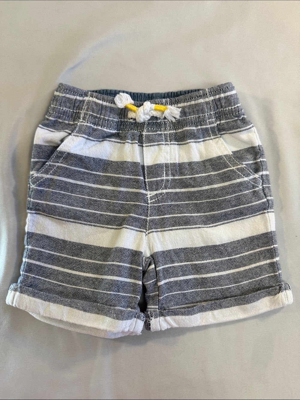 Gymboree Gray & White Striped Pull-On Shorts